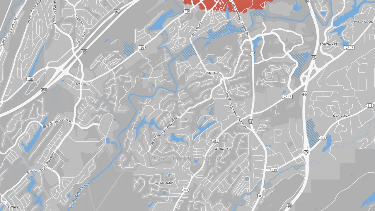 Transit Grade map of Riverchase Country Club, Hoover, AL