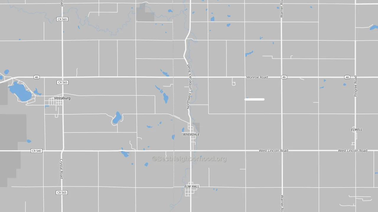 Transit Grade map of Riverdale, MI