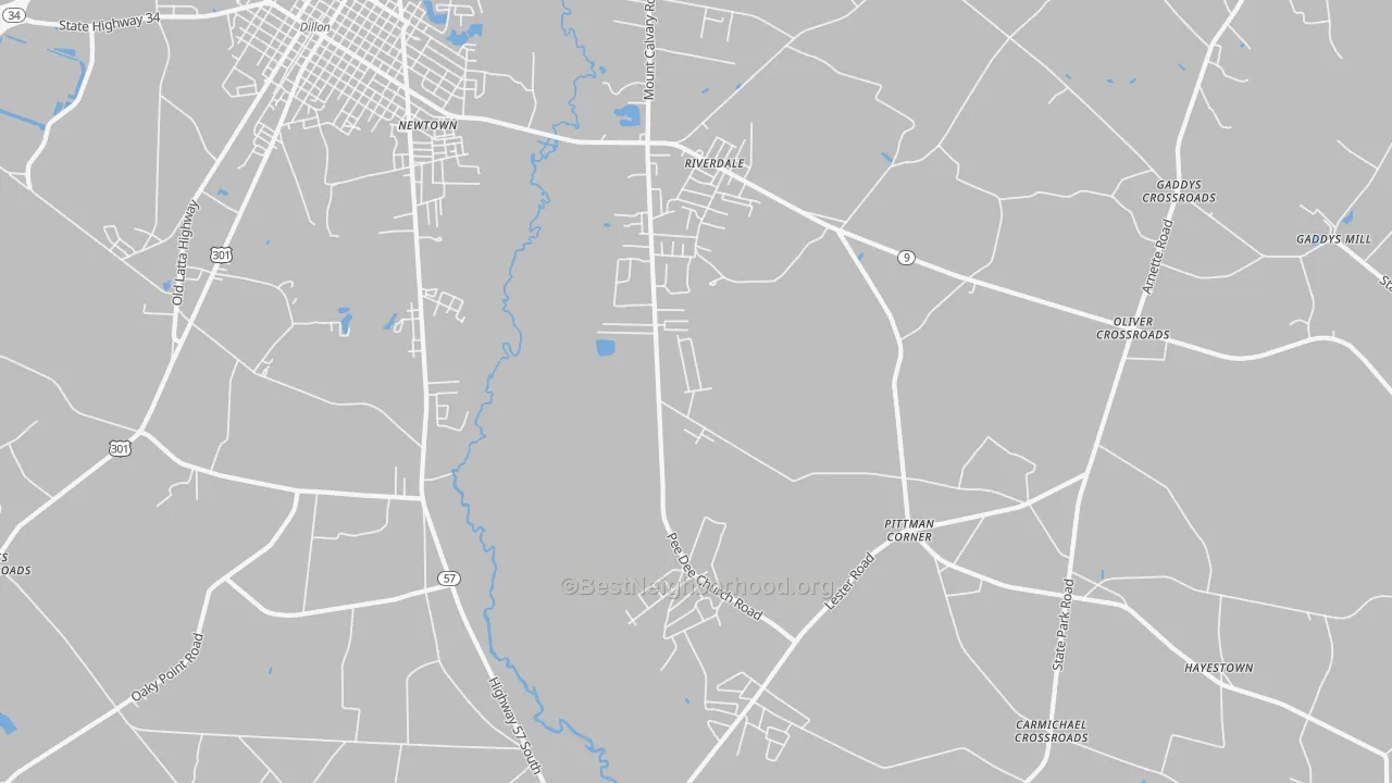 Transit Grade map of Riverdale, SC