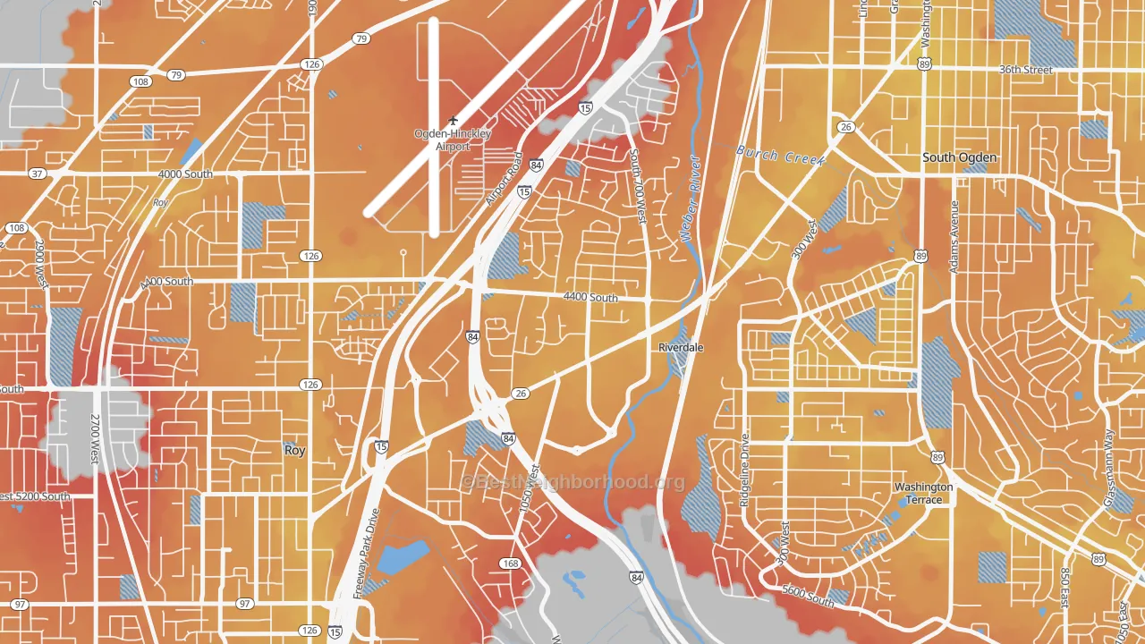 Transit Grade map of Riverdale, UT