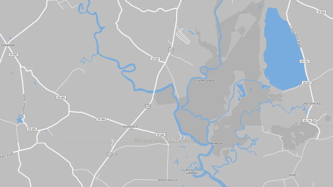 Transit Grade map of Riverdale, VA
