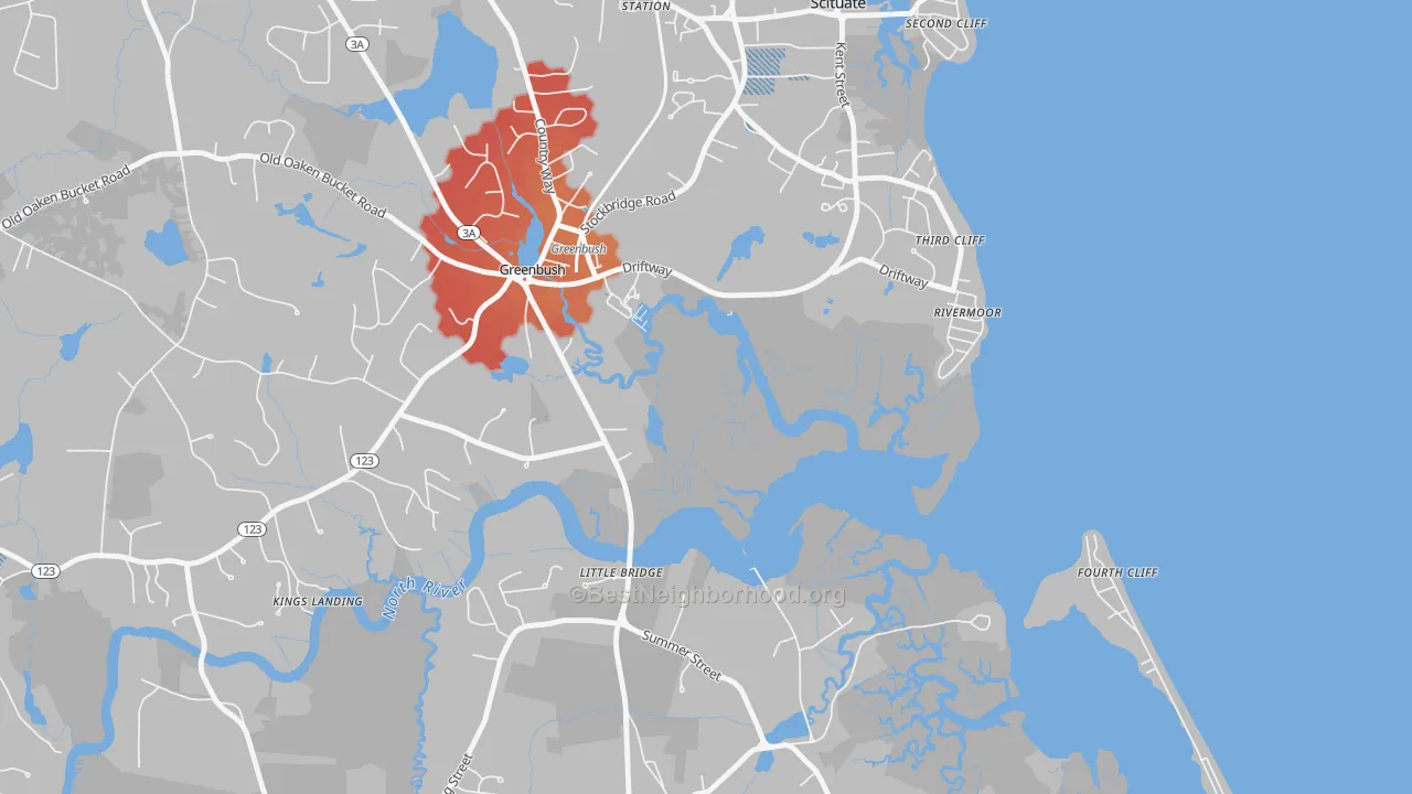 Transit Grade map of Rivermoor, MA