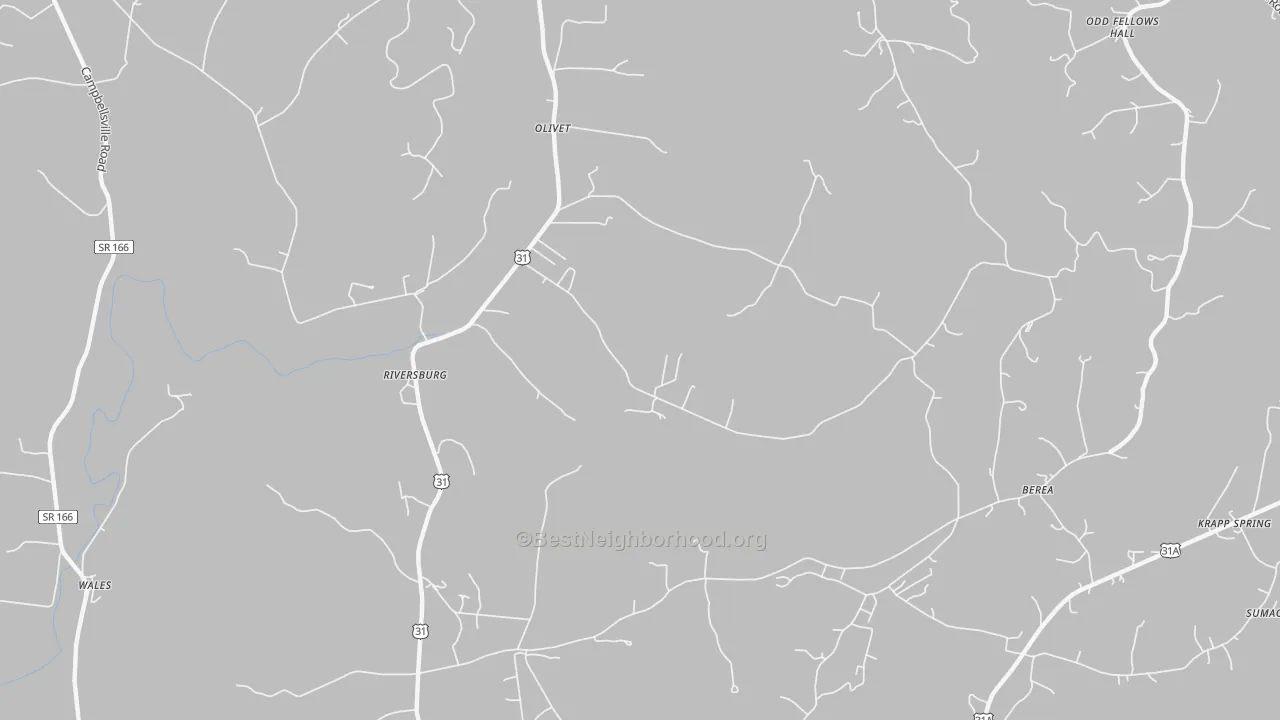 Transit Grade map of Riversburg, TN