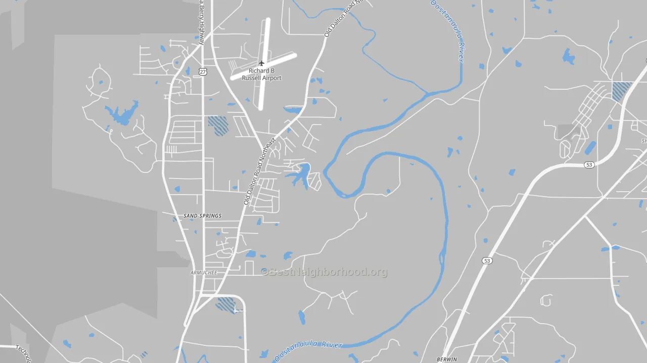 Transit Grade map of Riverside, GA
