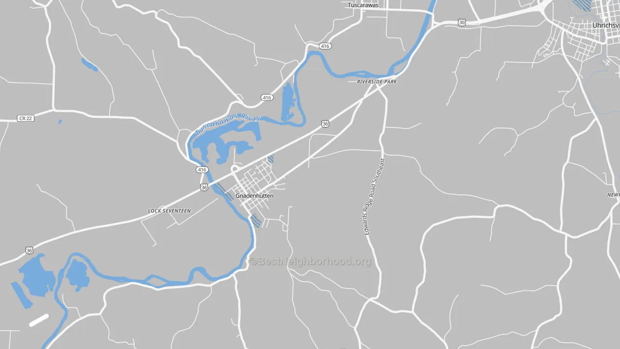 Transit Grade map of Riverside Park, OH