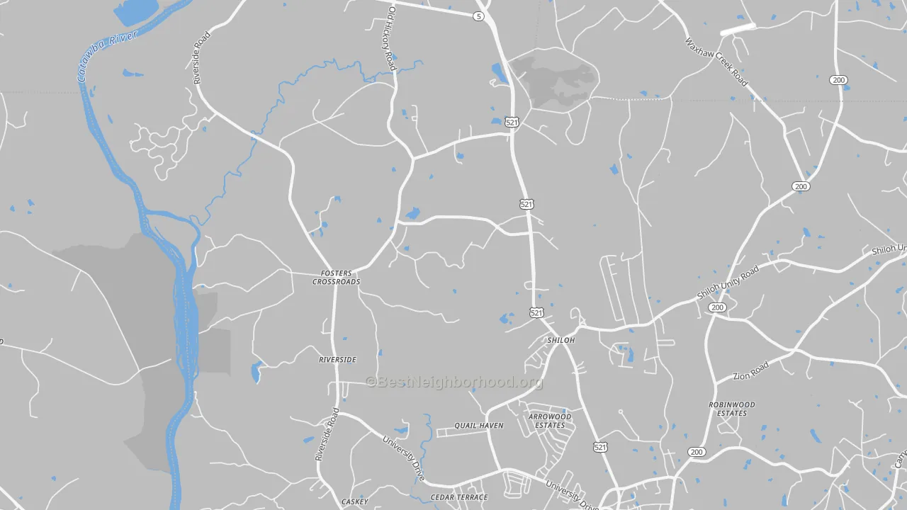 Transit Grade map of Riverside, SC
