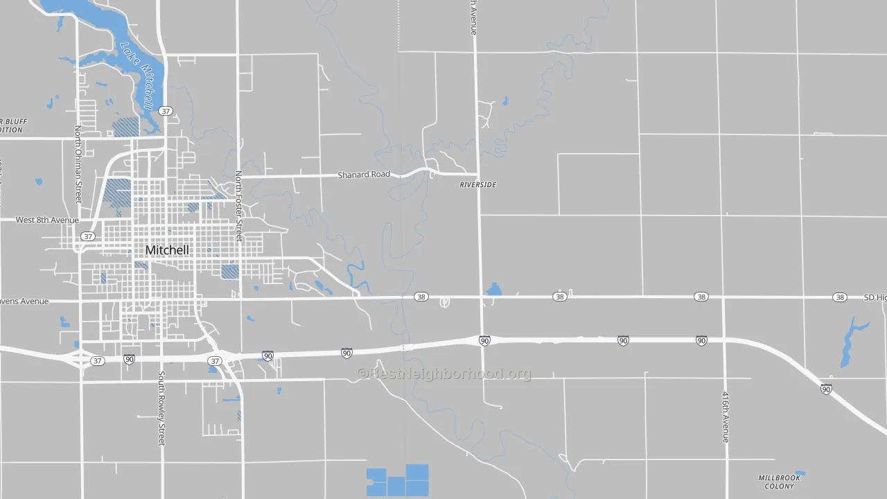 Transit Grade map of Riverside, SD