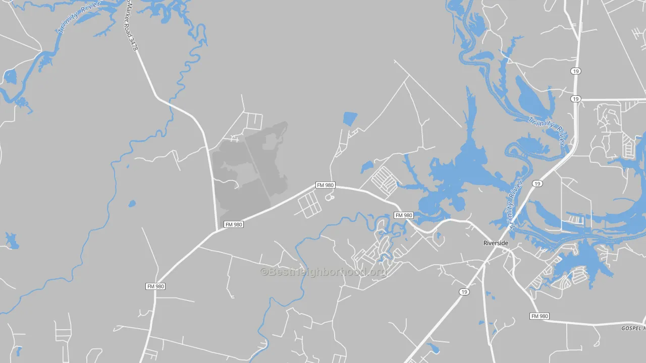 Transit Grade map of Riverside, TX