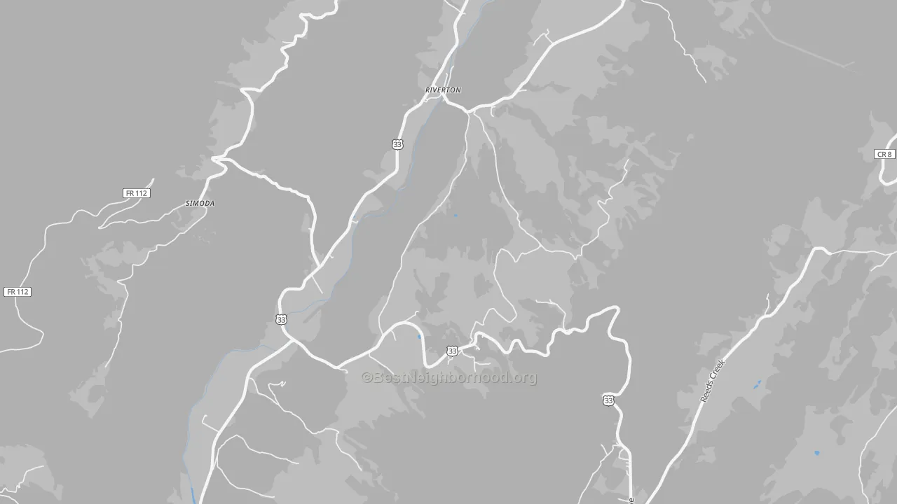 Transit Grade map of Riverton, WV