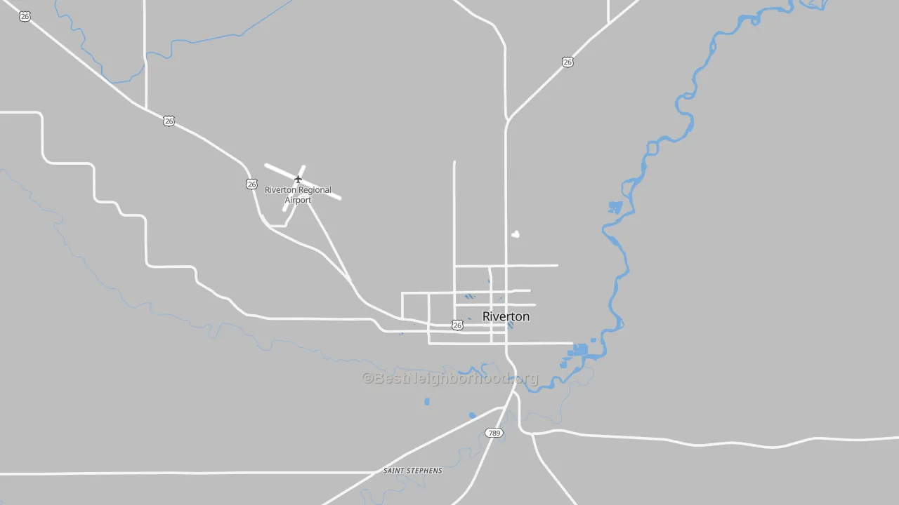 Transit Grade map of Riverton, WY