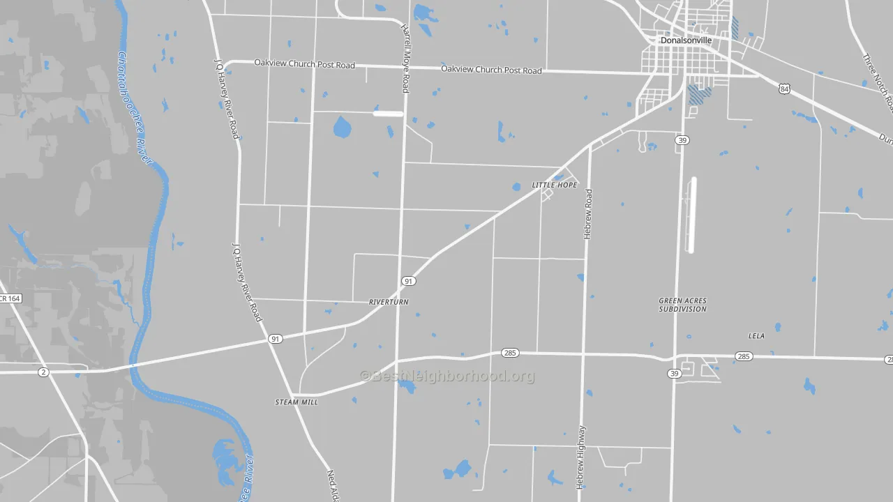 Transit Grade map of Riverturn, GA