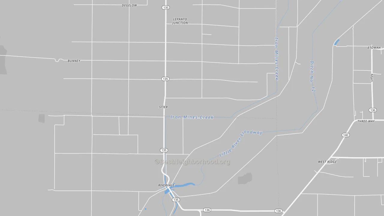 Transit Grade map of Rivervale, AR