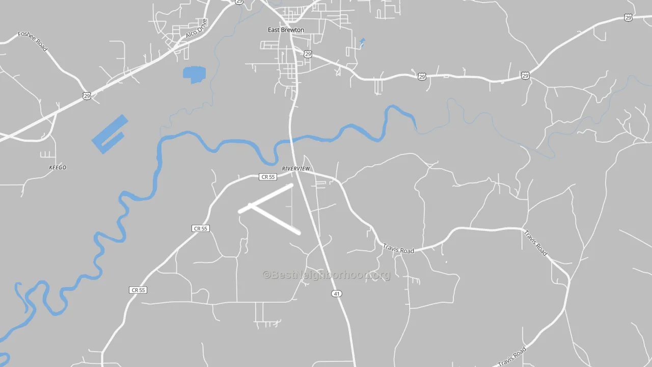 Transit Grade map of Riverview, AL