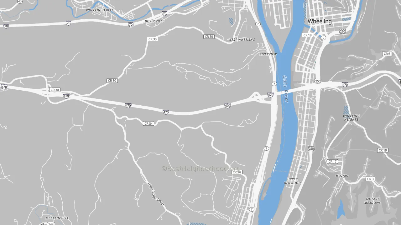 Transit Grade map of Riverview, OH