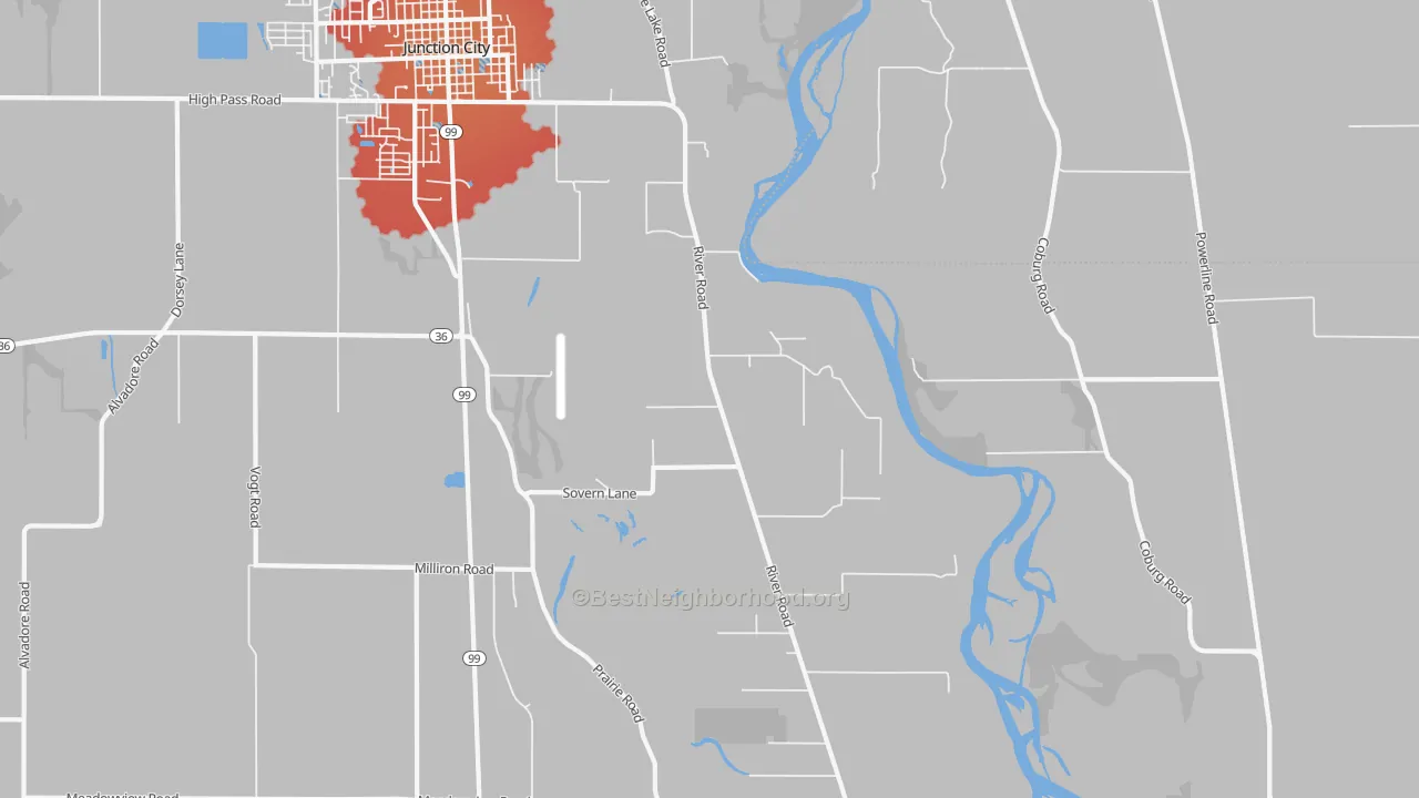 Transit Grade map of Riverview, OR