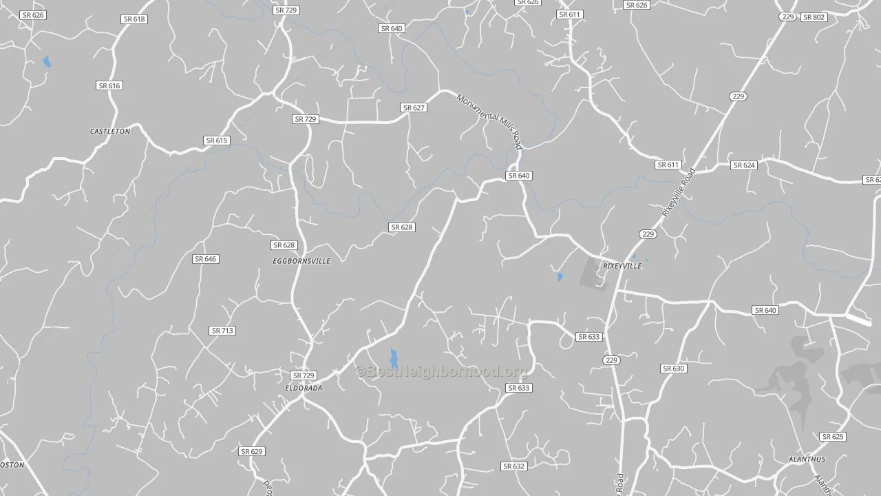 Transit Grade map of Rixeyville, VA