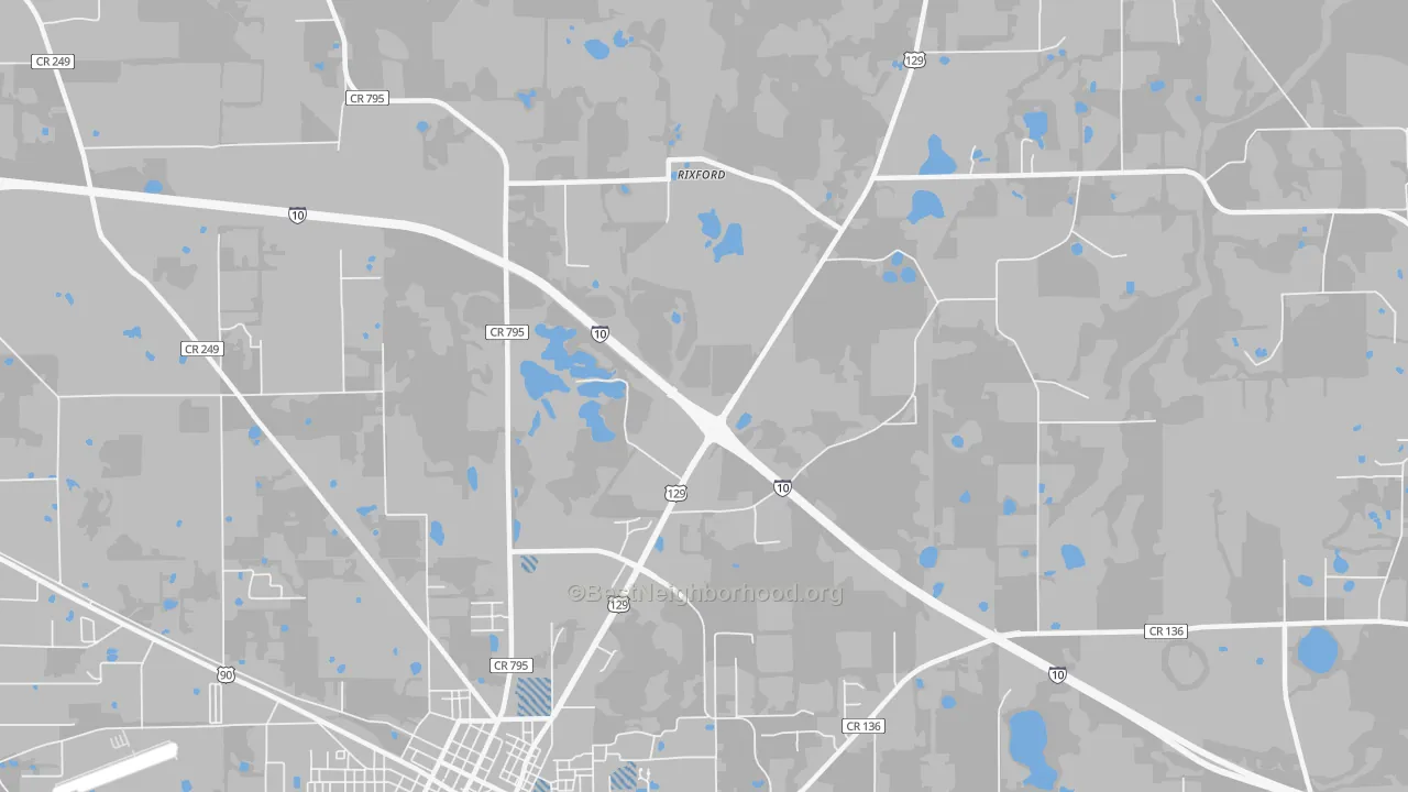 Transit Grade map of Rixford, FL