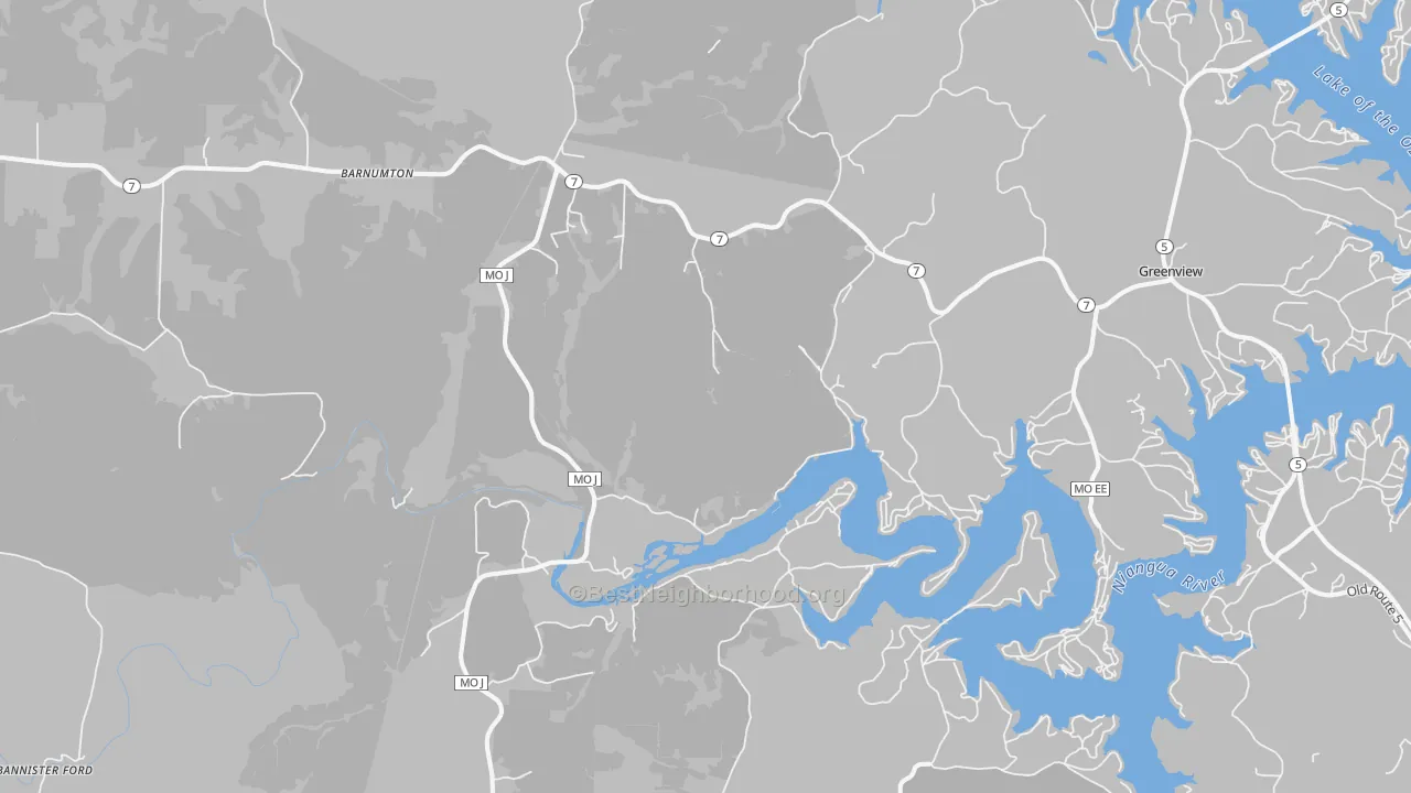 Transit Grade map of Roach, MO
