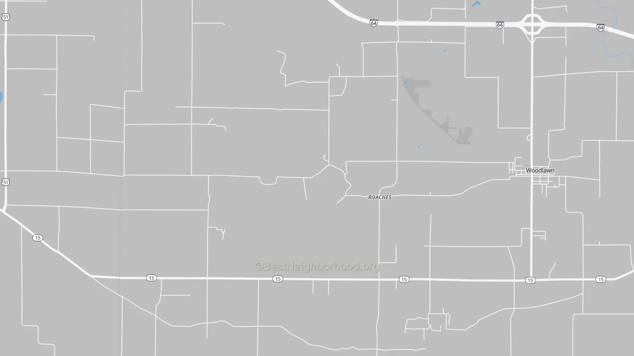 Transit Grade map of Roaches, IL