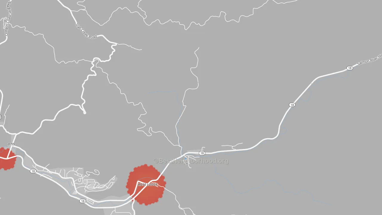 Transit Grade map of Roads End, OR