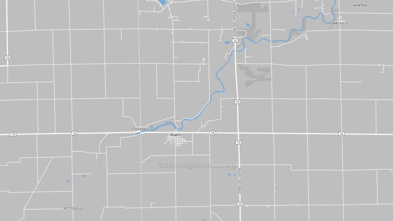Transit Grade map of Roann, IN