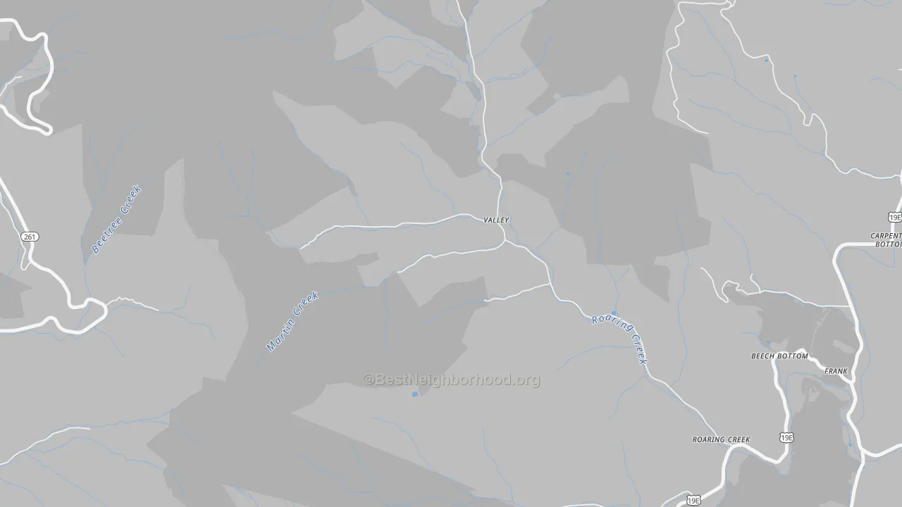 Transit Grade map of Roaring Creek, NC