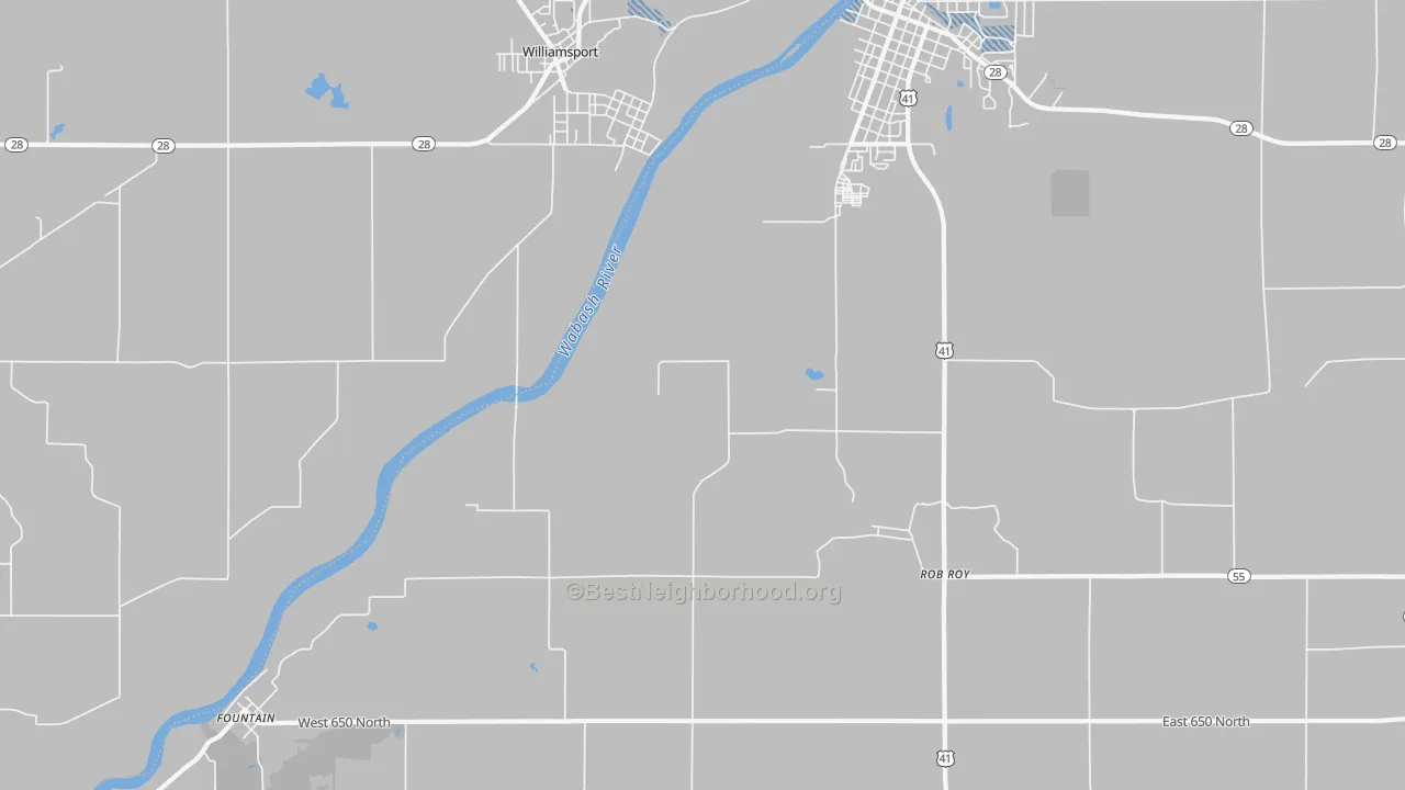 Transit Grade map of Rob Roy, IN