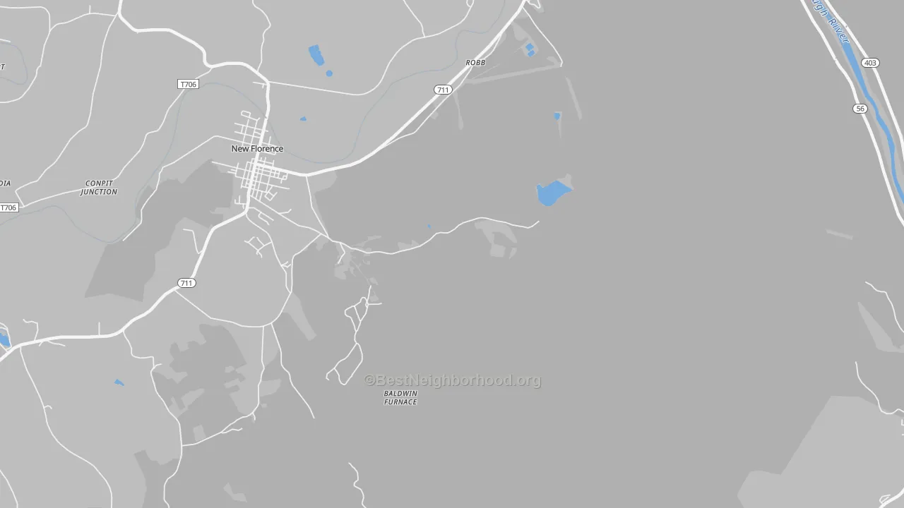 Transit Grade map of Robb, PA
