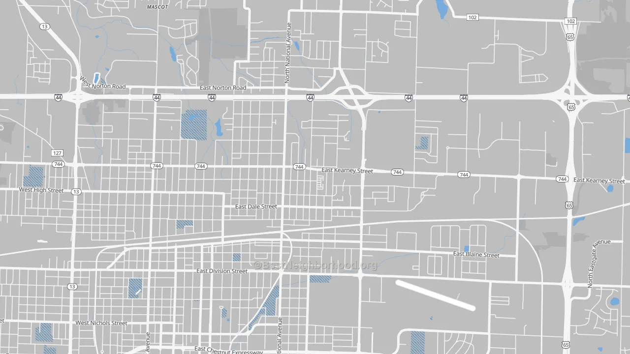 Transit Grade map of Robberson, Springfield, MO