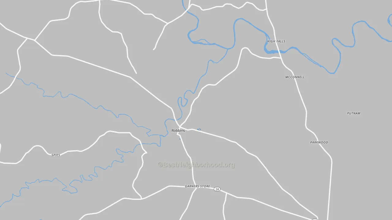 Transit Grade map of Robbins, NC