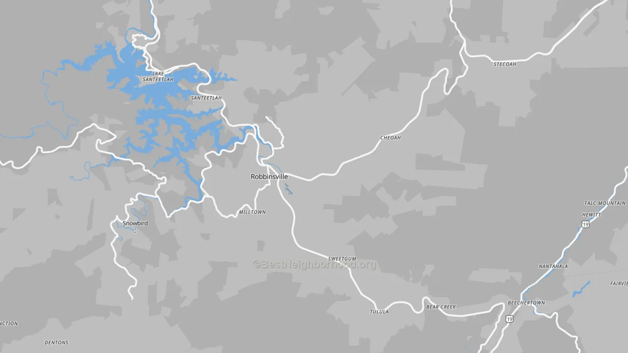 Transit Grade map of Robbinsville, NC