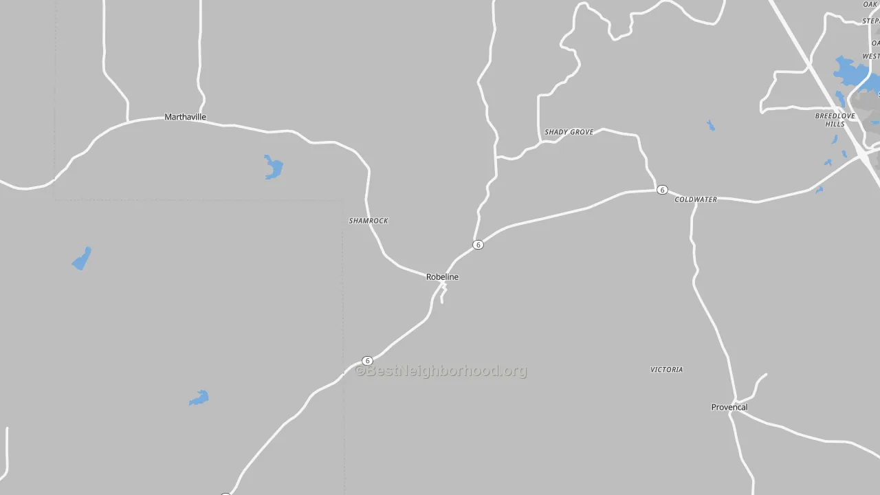 Transit Grade map of Robeline, LA