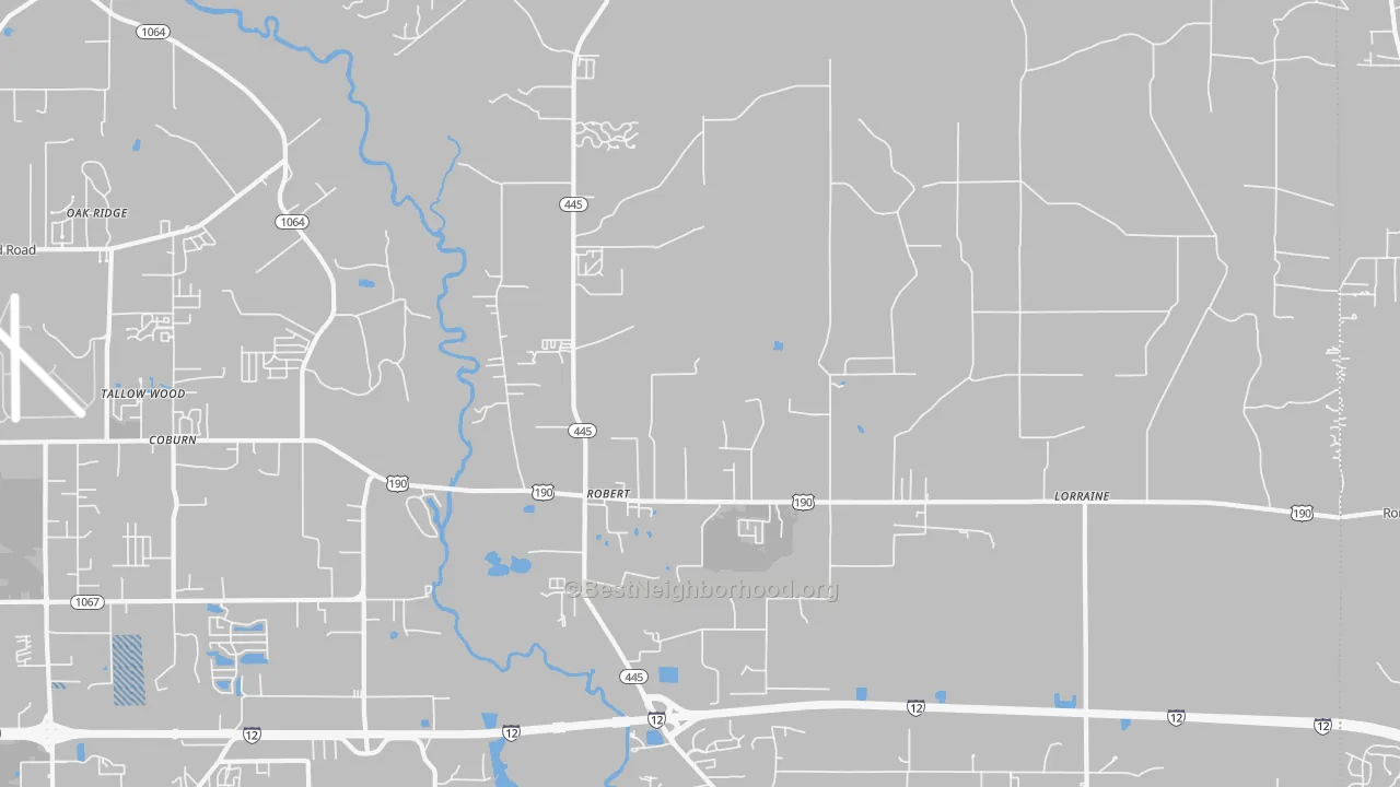 Transit Grade map of Robert, LA