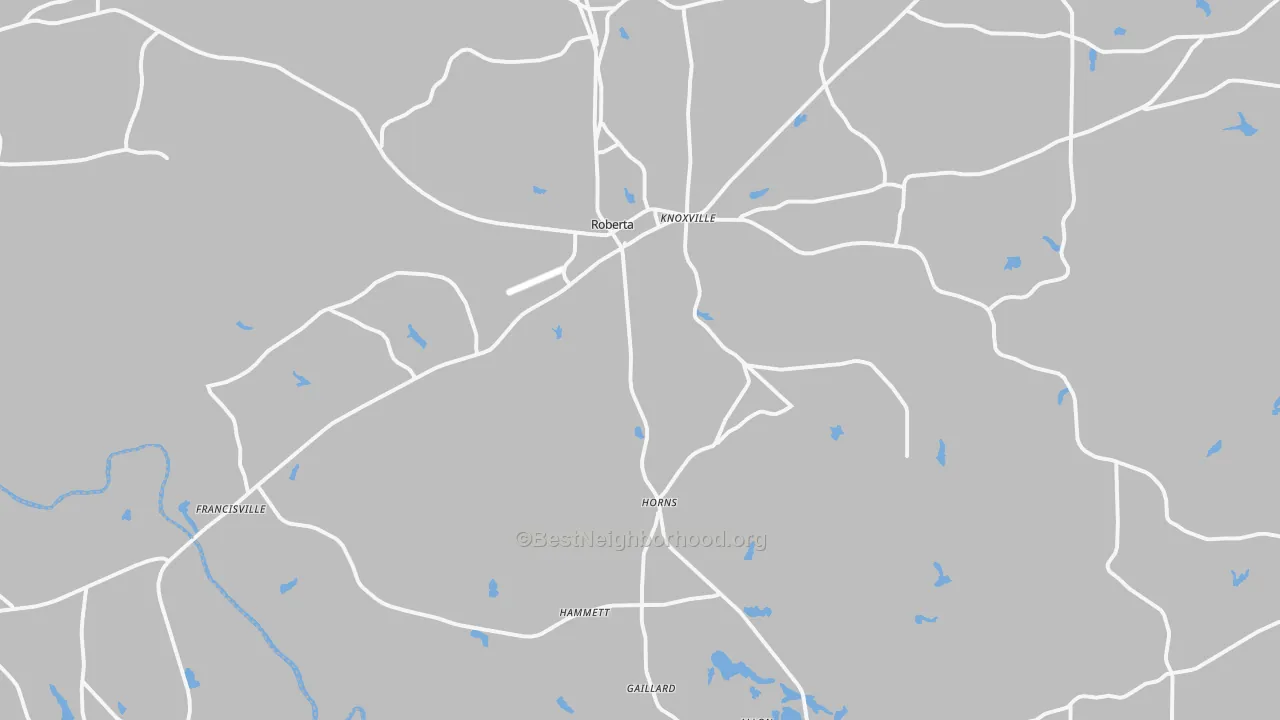 Transit Grade map of Roberta, GA