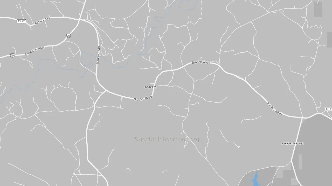 Transit Grade map of Roberts, AL