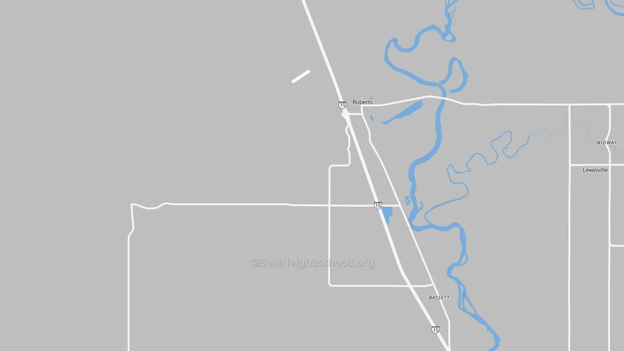Transit Grade map of Roberts, ID