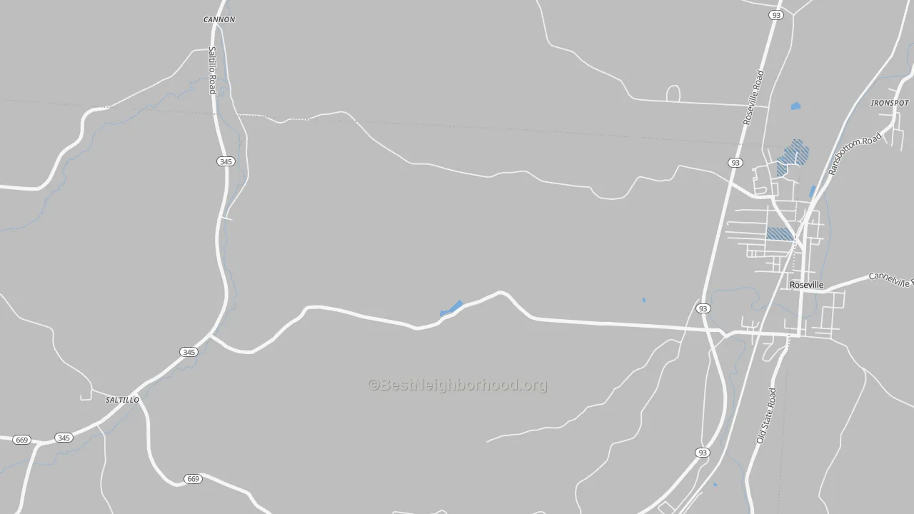 Transit Grade map of Roberts, OH