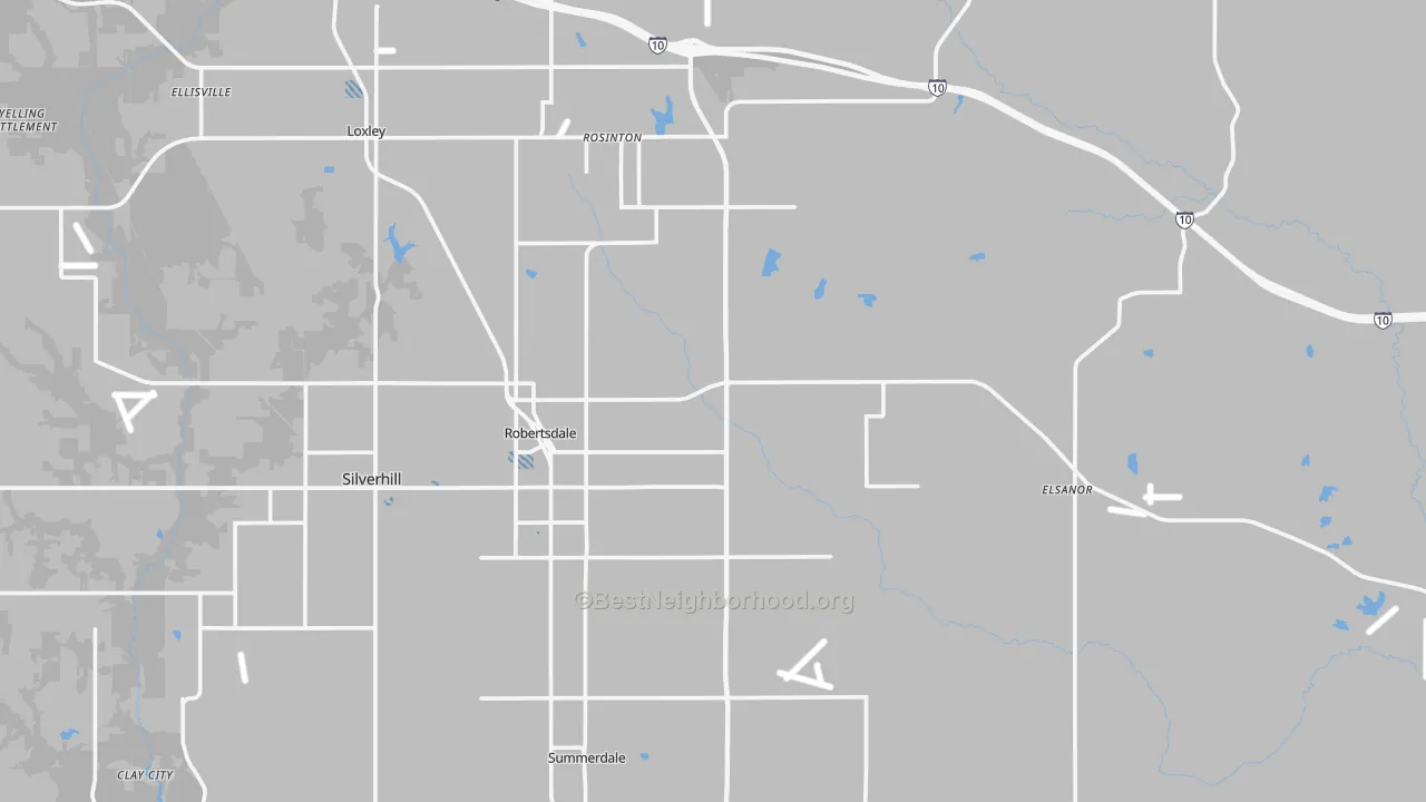 Transit Grade map of Robertsdale, AL