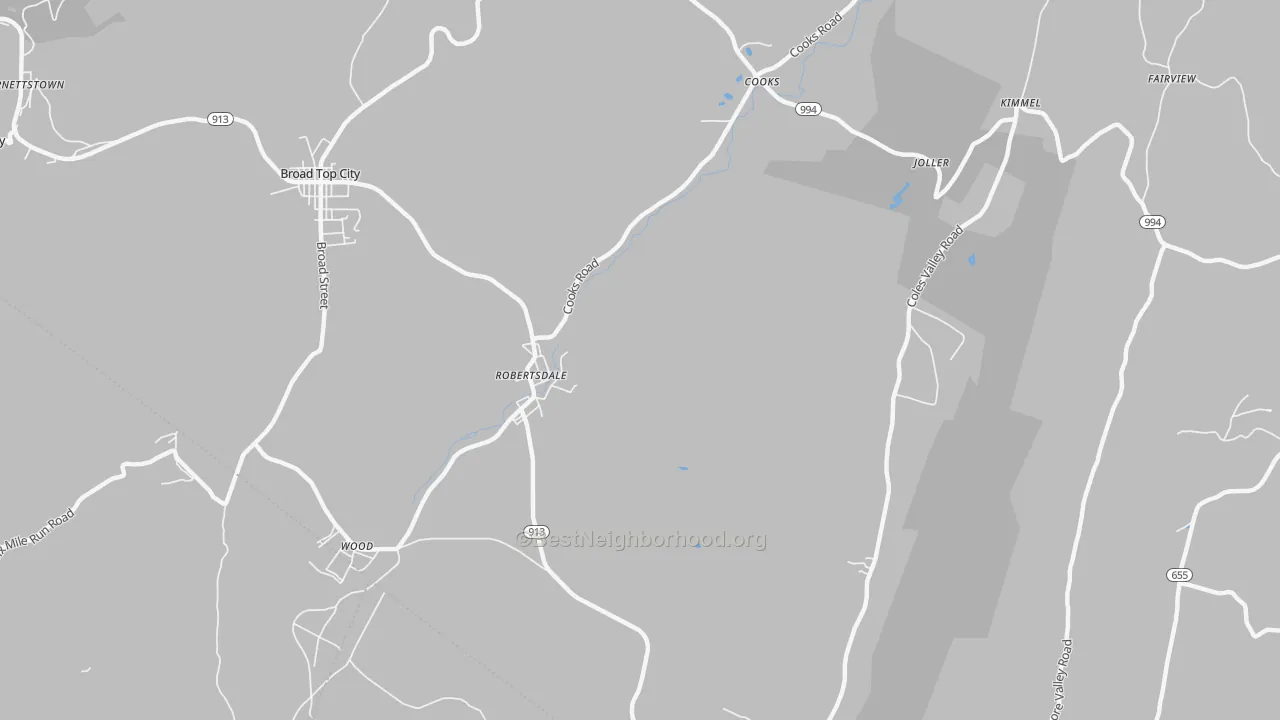 Transit Grade map of Robertsdale, PA