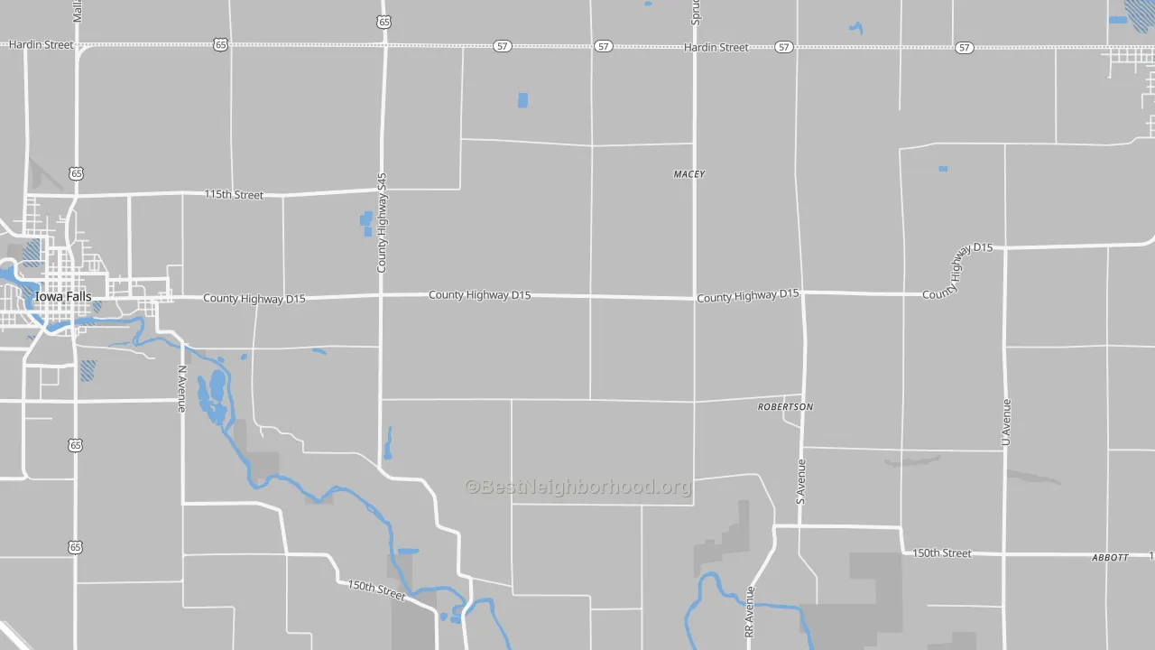 Transit Grade map of Robertson, IA