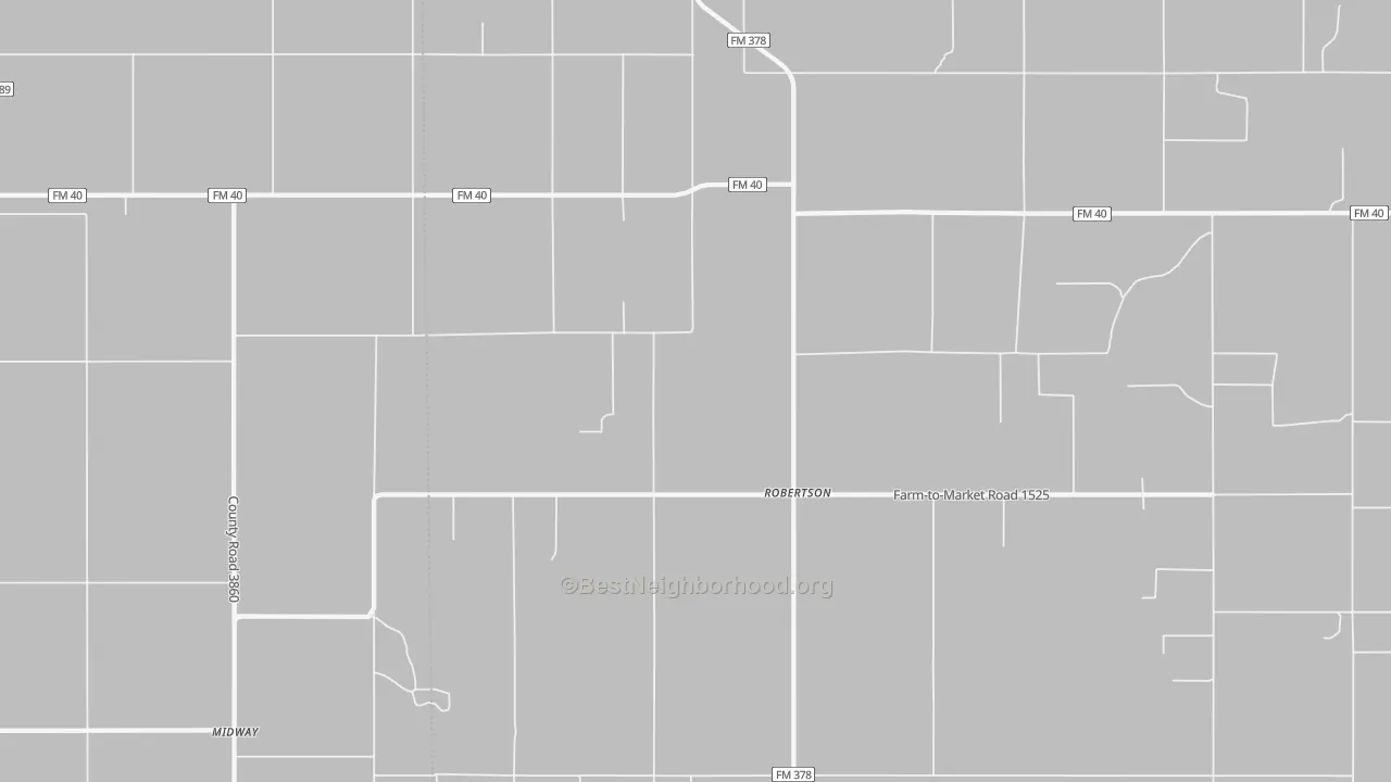 Transit Grade map of Robertson, TX