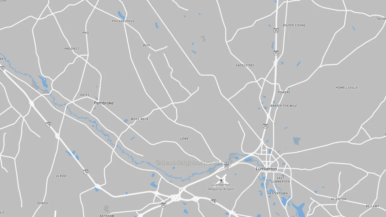 Transit Grade map of Robeson County, NC