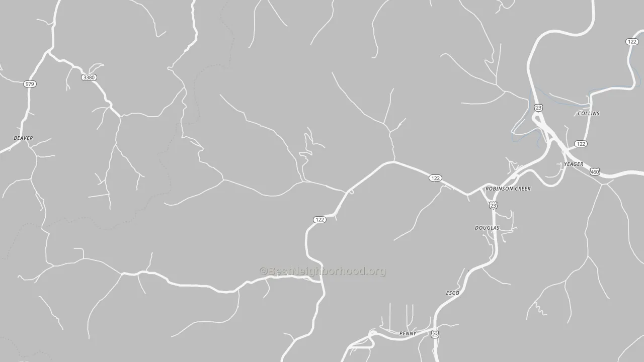 Transit Grade map of Robinson Creek, KY