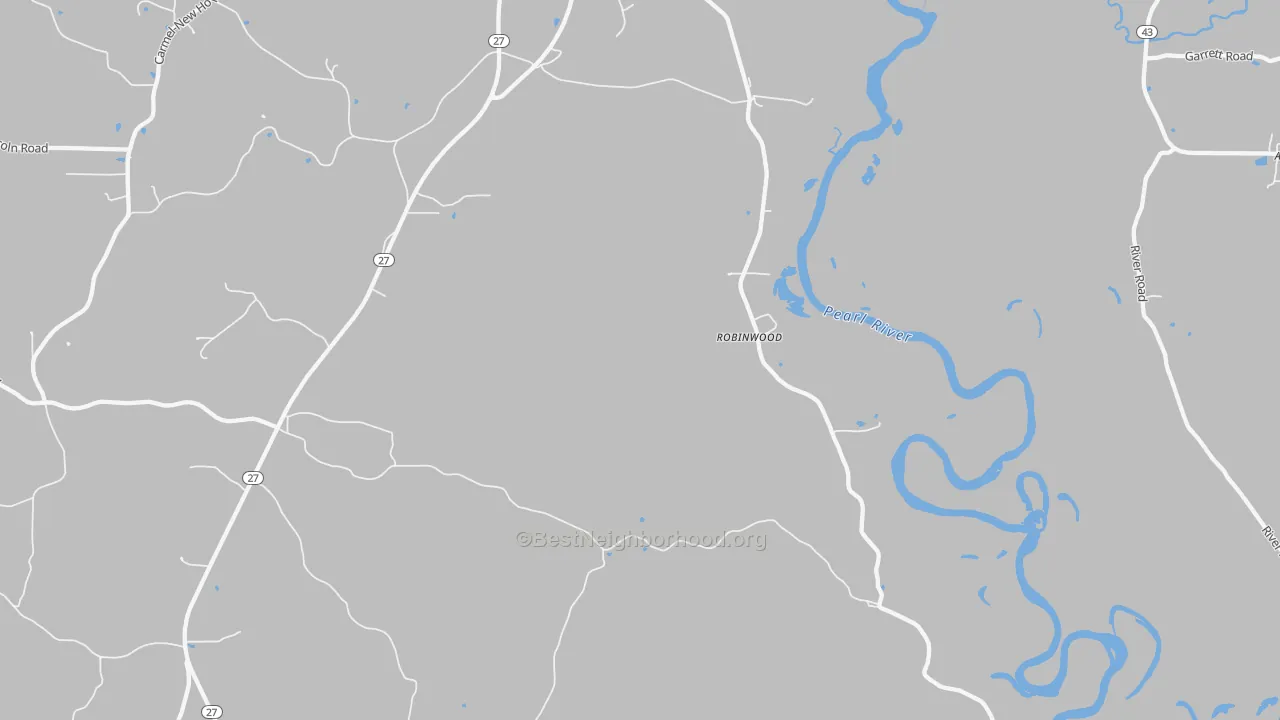 Transit Grade map of Robinwood, MS