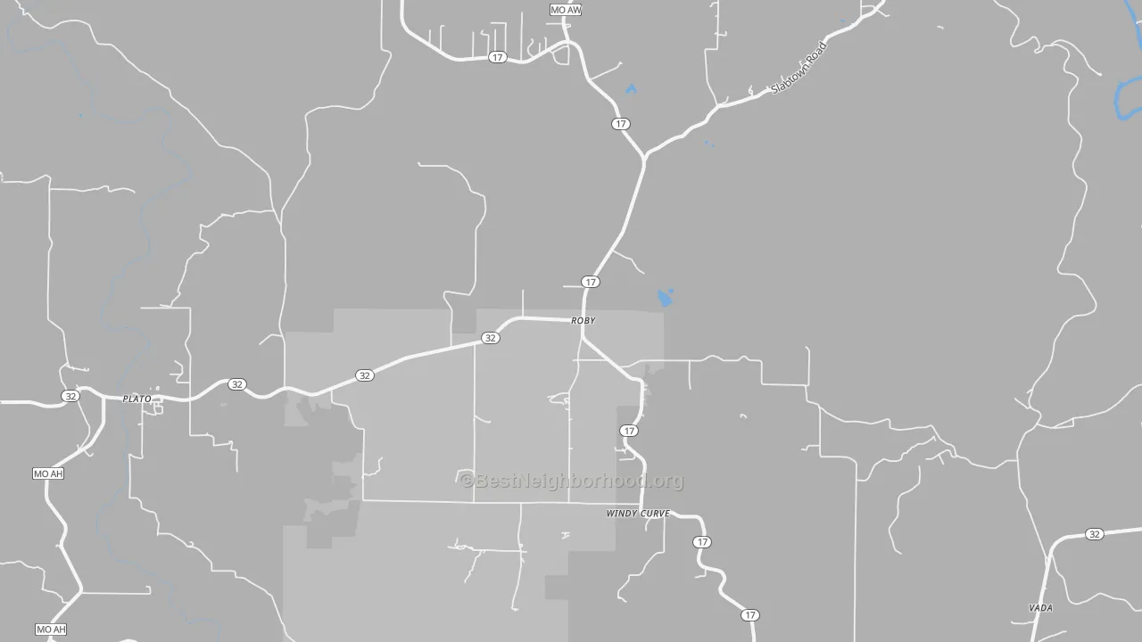 Transit Grade map of Roby, MO