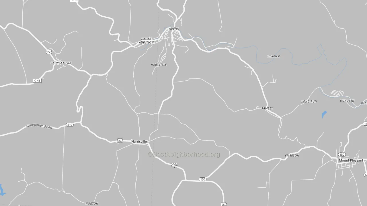 Transit Grade map of Robyville, OH