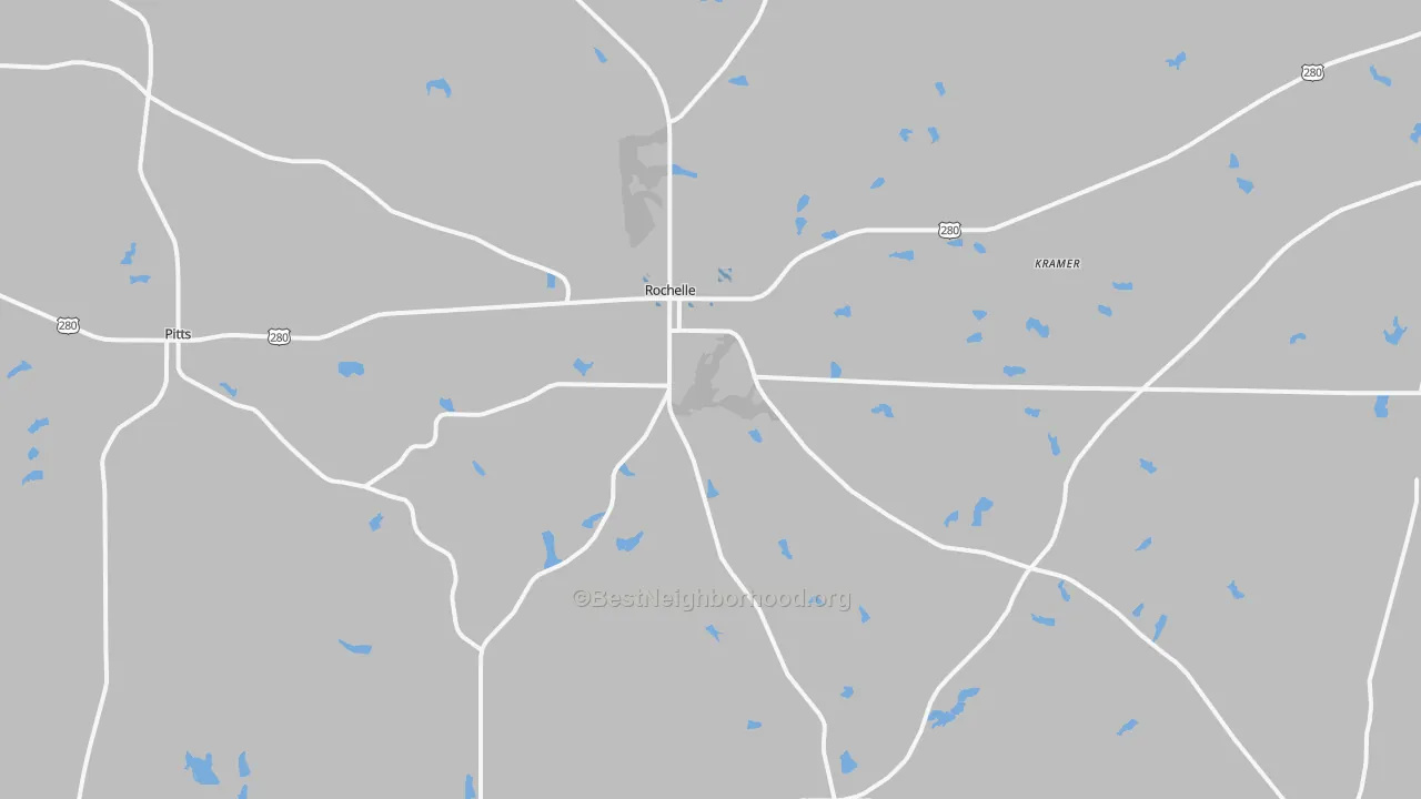 Transit Grade map of Rochelle, GA