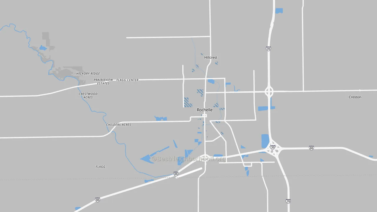 Transit Grade map of Rochelle, IL