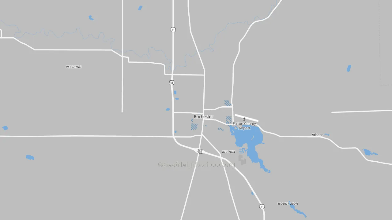 Transit Grade map of Rochester, IN