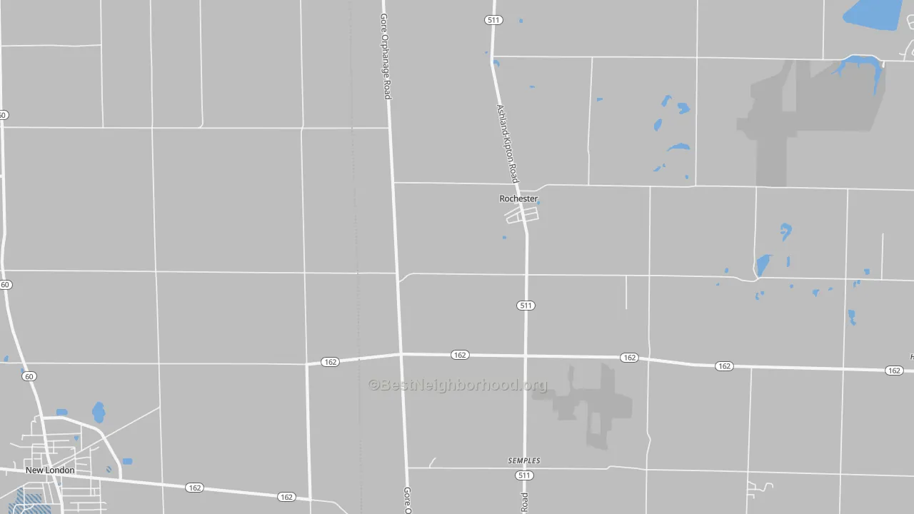 Transit Grade map of Rochester, OH